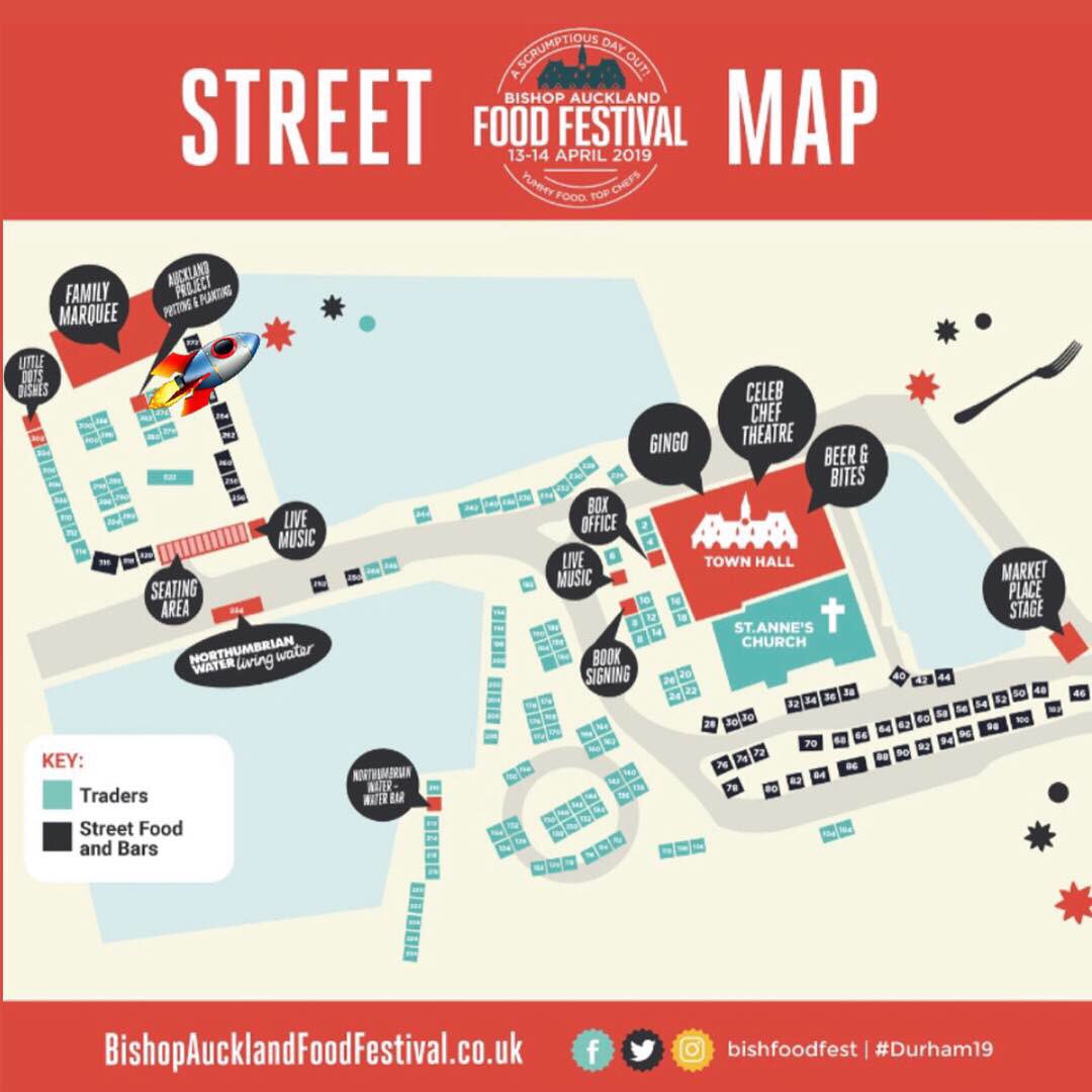 The 🚀 marks the spot.

We will be in the car park off North Bondgate (stall 266) at <a href="/bishfoodfest/">Bishop Auckland Food Festival</a> this Saturday and Sunday. Call by, say hi and have a beer or 3. 🚀🍻 #bishopaucklandfoodfestival #foodfestival #bishopauckland #darlington #darlo #craftale