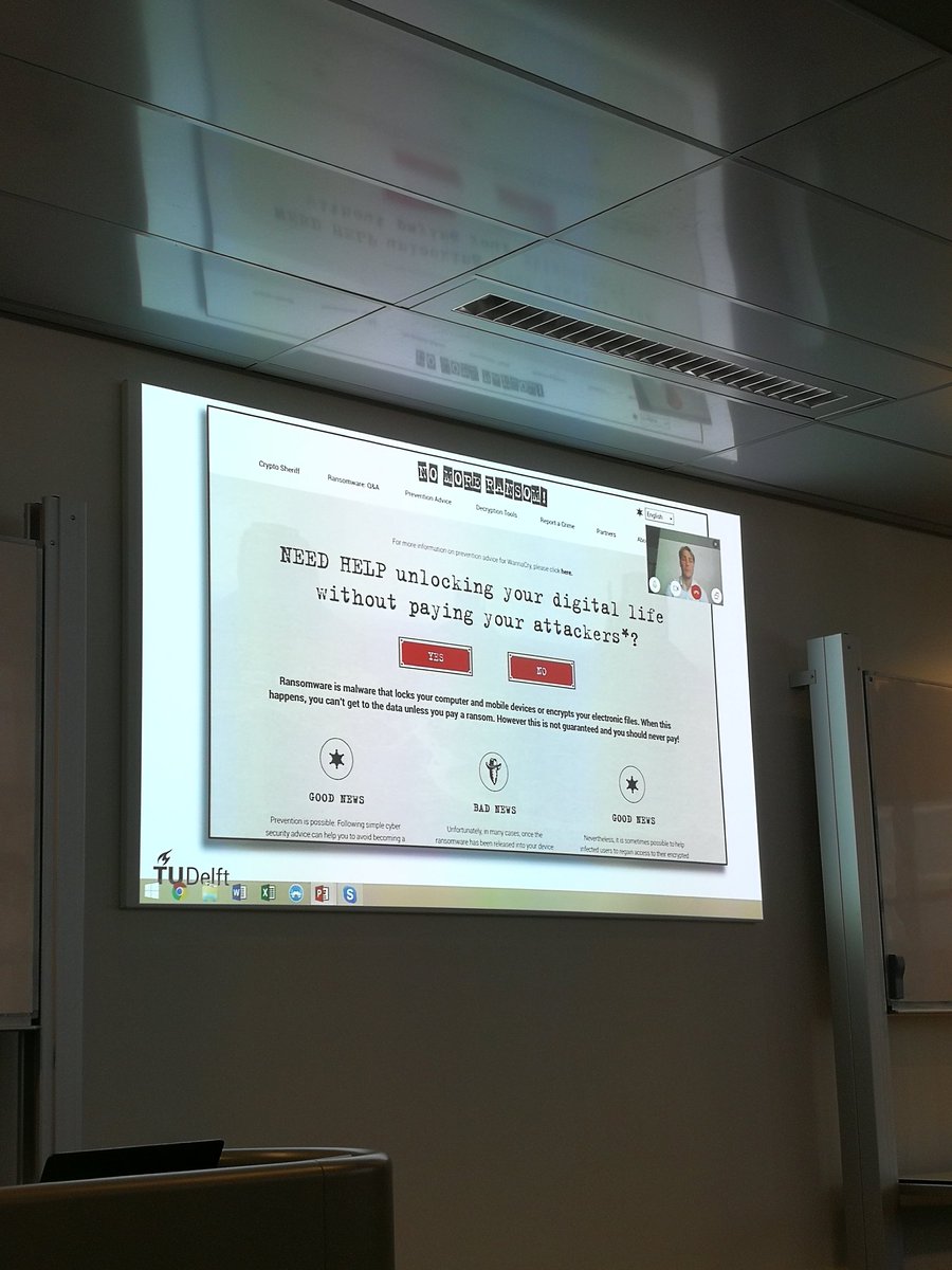 elsarebecat's tweet photo. No more ransom! https://t.co/APZ5cyk1lj Repository of keys and applications to decrypt data locked by different types of ransomware. Don't pay attackers! @RolfvanWegberg  #AlumnieventTPM #TUDelft https://t.co/RNyxfd8bDs