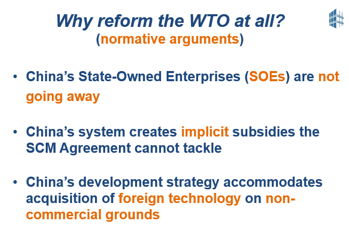 PIIE's tweet photo. Why should we reform the @WTO? @ChadBown outlines several reasons, many of which come down to the "China issue." Watch #ChangingTrade live: https://t.co/p6tXPNDNZ0 https://t.co/1yBKO3oOOr