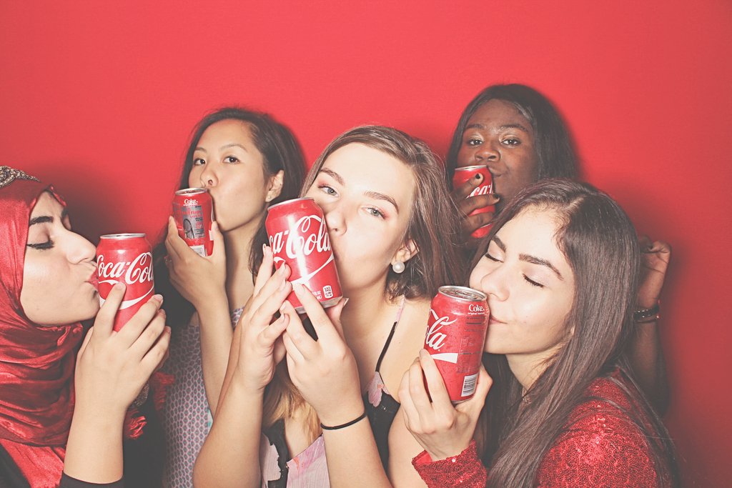 robotbooth's tweet image. we ❤️ cocacola as much as this group does. 😍
