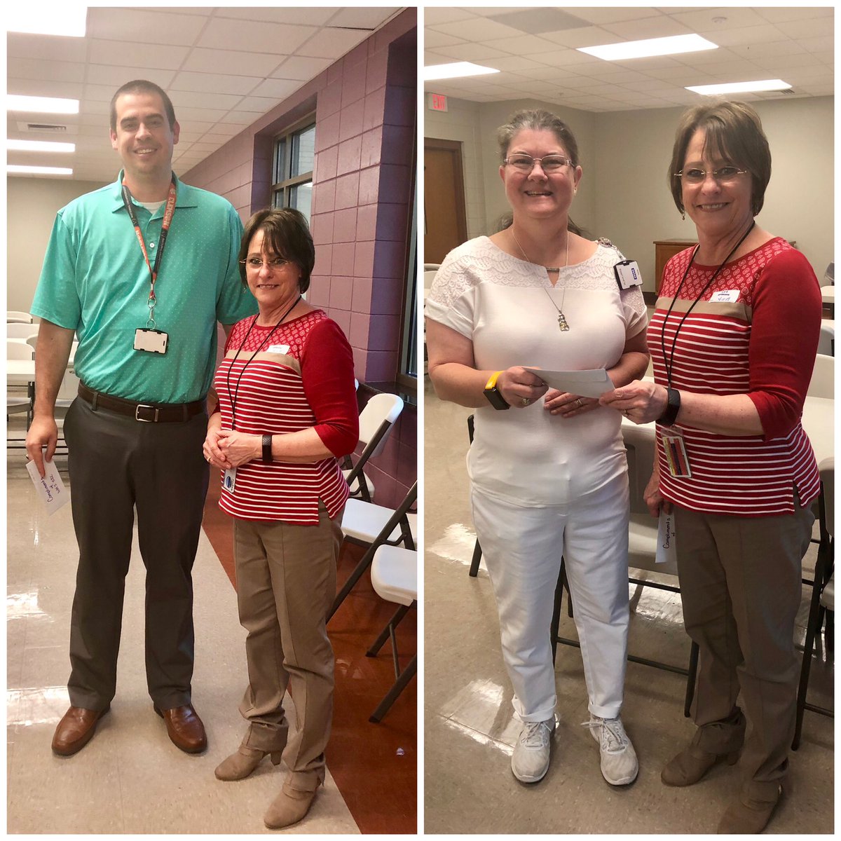 WalhallaHighSIC's tweet photo. Congratulations  to this month’s SIC Teacher and Staff Appreciation gift winners!! A drawing was held during our SIC meeting this morning and the winners were: 
Alden Broome and Joanne Cunningham
We appreciate all you do!! 👩‍🏫👨‍🏫 #WHSSIC 💜🐗@WalhallaHS @RazorbacksA https://t.co/BumUj6AsMH