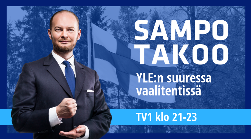 Puoluejohtajien suuri vaalitentti tänään klo 21! #vaalit2019 #sinisetturvaa #sampotakoo