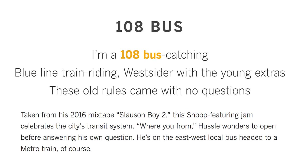 Even Nipsey Hussle rapped about the challenge of taking transit for youth from the community. He wasn't celebrating it, as both the LAT & Metro have claimed. He was talking about how being confronted on transit while moving through someone else's territory could end badly.