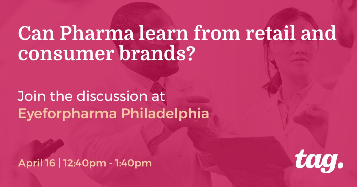 What can Pharma learn from retail and consumer brands? Find out more at EYEFORPHARMA next Tuesday, April 16. #efpPhilly bit.ly/2DaEoLF