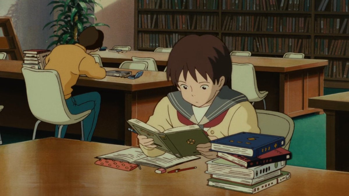 SayCoolEnglish's tweet image. ⠀
Whisper of the Heart (1995)–ไม่ได้เป็นแค่หนังรักวัยรุ่นธรรมดาแต่แฝงไปด้วยเรื่องราวของการค้นหาและทำตามความฝันของตัวเอง ชิซึโกะรักการอ่านเป็นชีวิตจิตใจฝันอยากจะเป็นนักเขียน เซจิฝันอยากจะเป็นคนทำไวโอลินที่มีชื่อเสียงระดับโลก ความสัมพันธ์ของทั้งคู่เริ่มจากเป็นคู่กัดกัน #movietwit