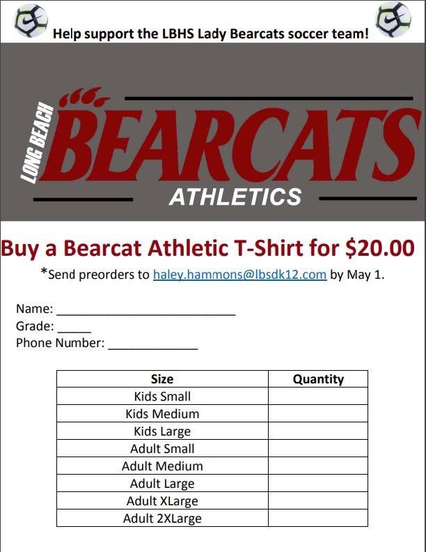 The girls team will be selling t-shirts for fundraising!! If you want a form talk to the players or Coach Hayley or Coach Steve!!!