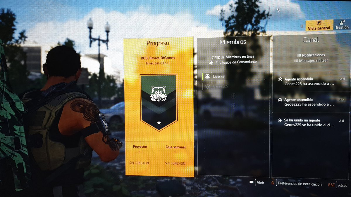 RevivalofGamers's tweet photo. Clan PVP y PVE.
Si juegas a @TheDivisionGame y quieres subir acabamos de crear el clan oficial de la comunidad.
Buscanos como: RevivalOfGamers https://t.co/O7buezGk2S