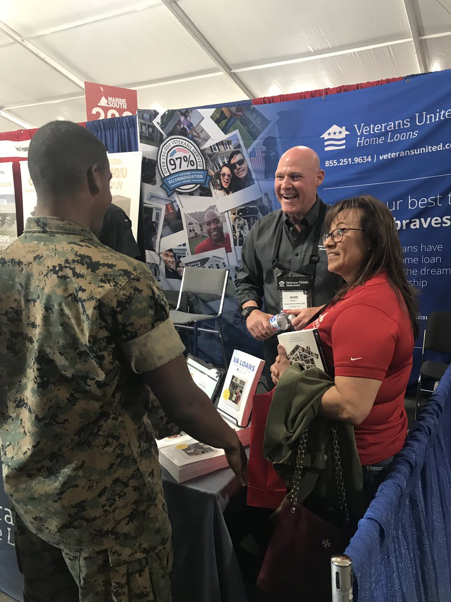The @veteransunited team is at #MarineSouth2019 booth 123! Come by and chat with them and learn more about your #VAHomeLoan                  #Marines #welovetochat