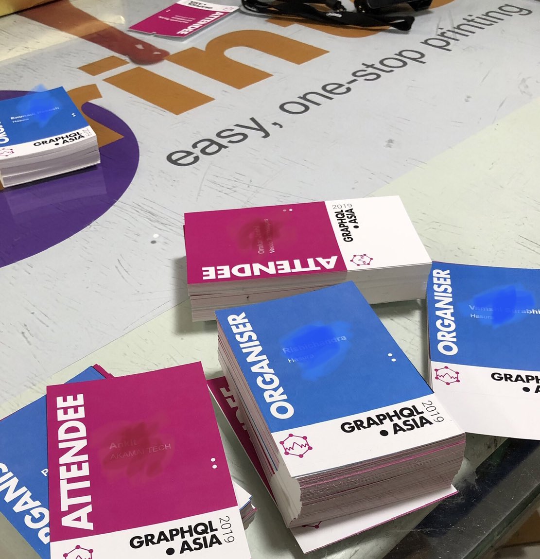 rajoshighosh's tweet image. What’s a conference without some last minute printing 😅#GraphQLAsia