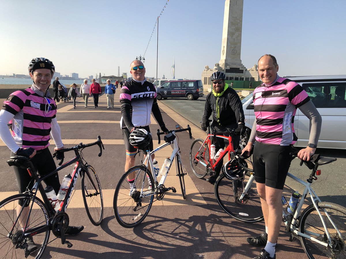 Brambletweet's tweet photo. 150kms down! We’re in Portsmouth and heading for the ferry to France. #RW500 for @Rwanda_Aid https://t.co/sWOO81cMW0 https://t.co/T4qPjWs8ZR