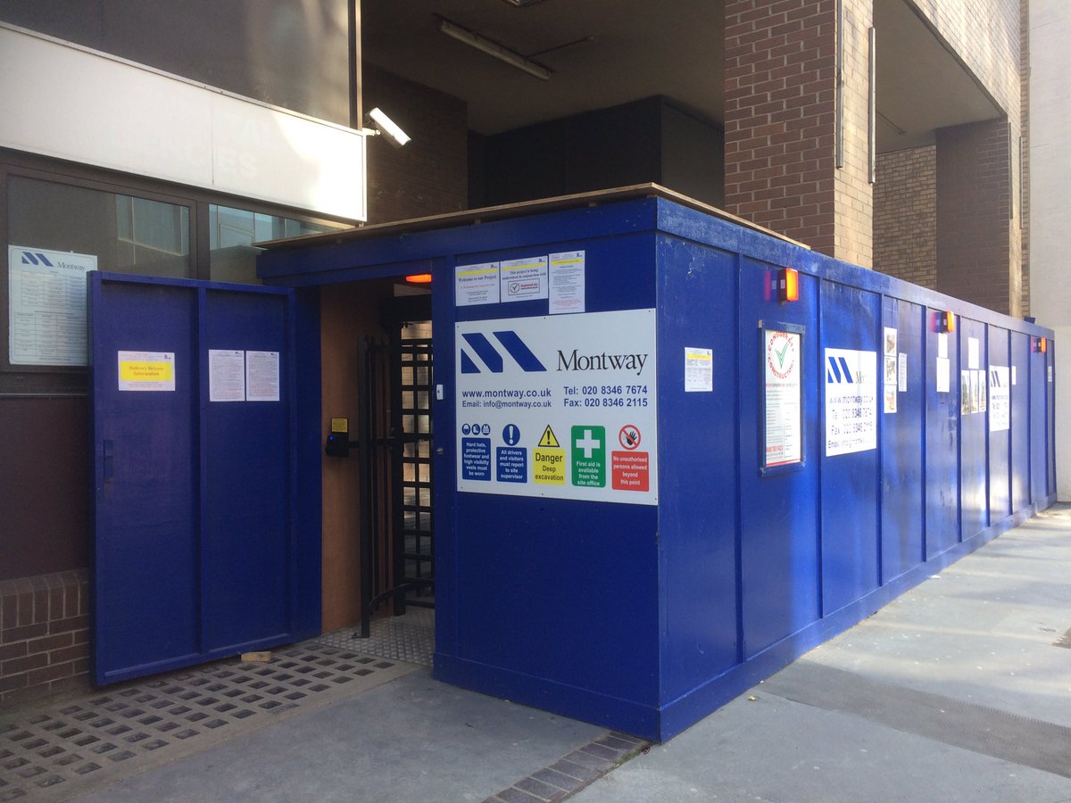 MontwayL's tweet photo. Tabernacle Street project pedestrian entrance. Need to have a chat face to face just ring the bell. #loveconstruction https://t.co/e2VXQ6MR2q