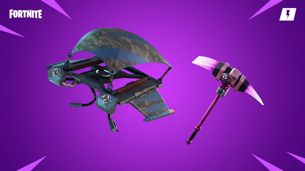ganhe os novos itens de fundador a picareta brilho rosa e a asa delta marcas selvagens no battleroyale basta completar as duas primeiras missoes da - picaretas do fortnite