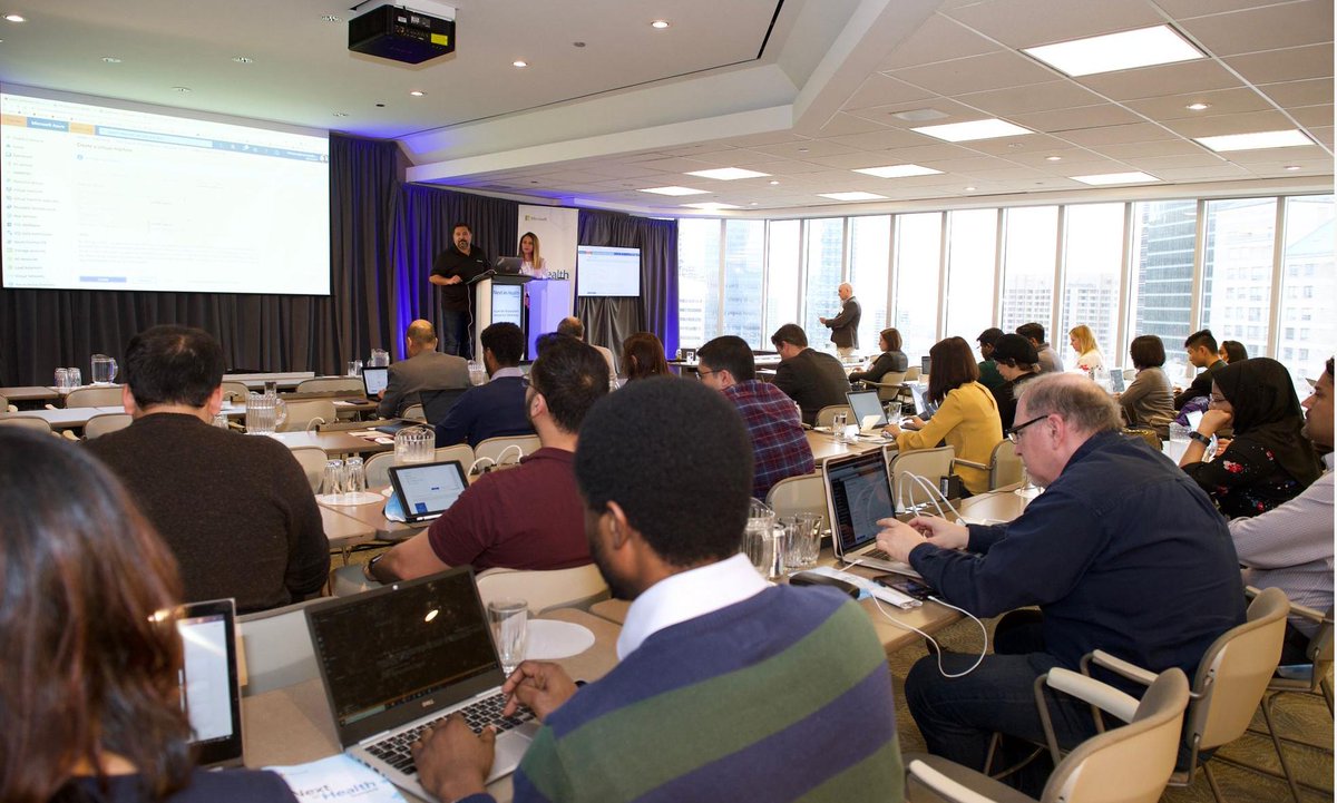 _sean_murray's tweet photo. Great attendance from our healthcare &amp; research leaders at Microsoft's Next In Health event in Toronto. Thought provoking presentations &amp; data science workshops on transforming health, improving patient care &amp; precision medicine for life changing research. #MSNextInHealth https://t.co/FqEL9sLjQ8
