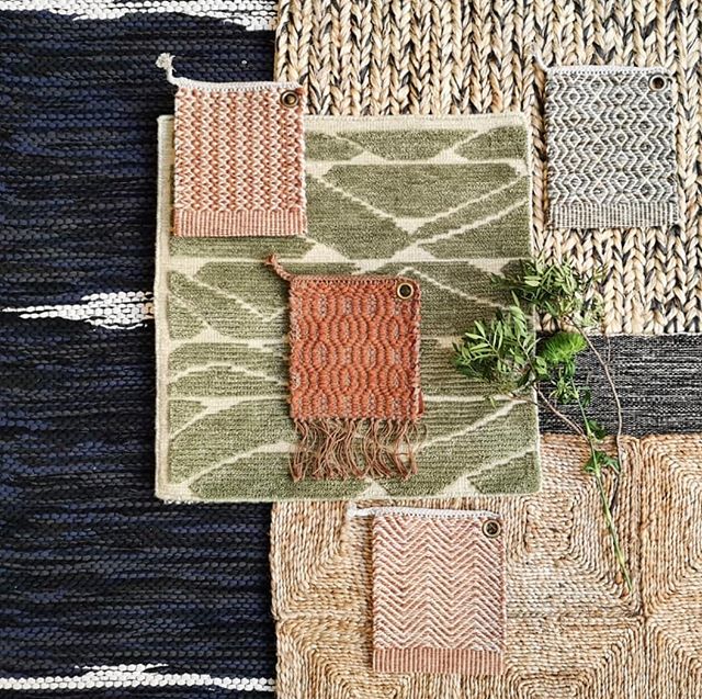 Chunky jutes paired with a beautiful striped runner designed by #LarsNilsson in collaboration with #vandrarugs