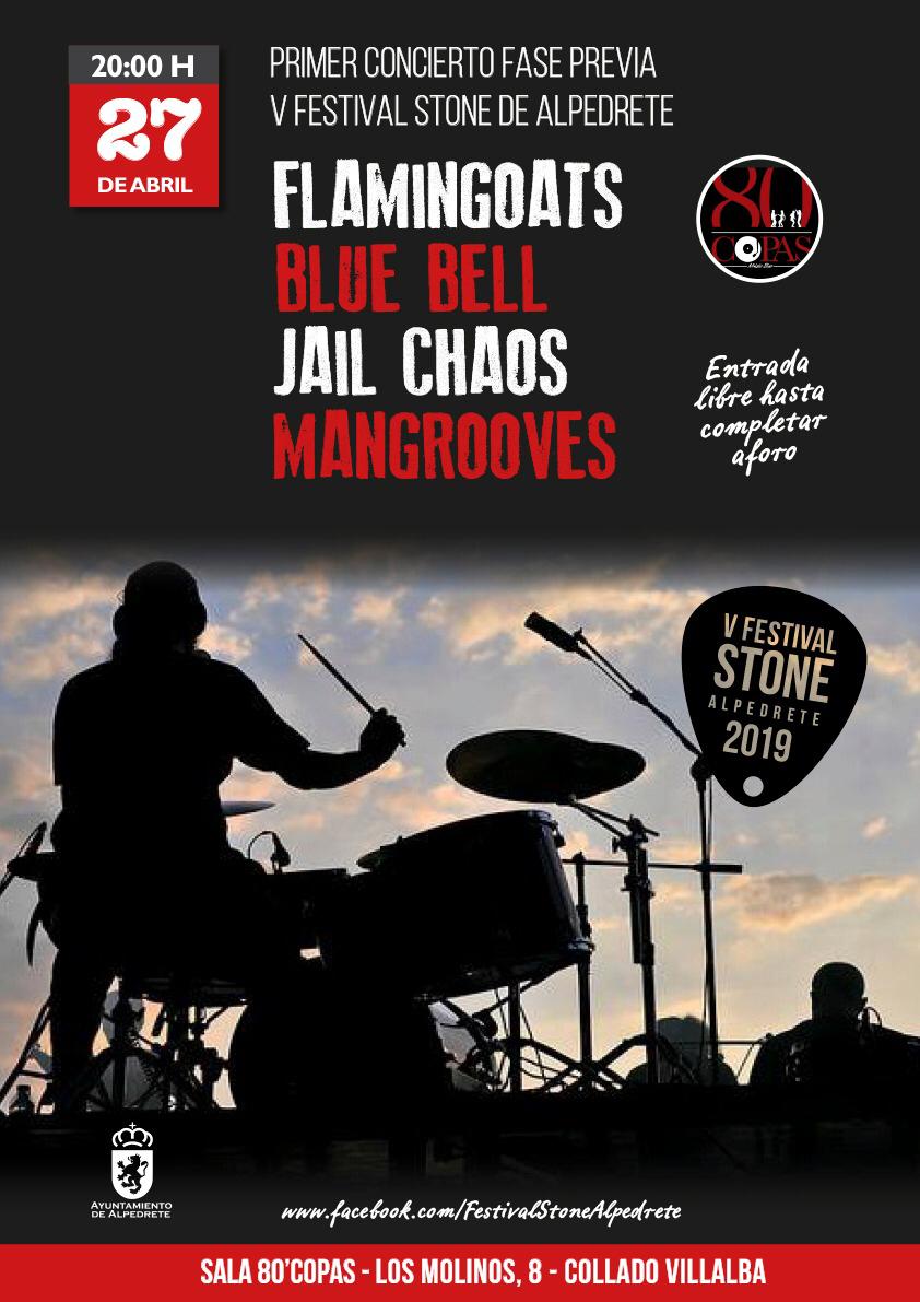 Aquí el cartel del concierto previo al V Festival Stone en el que concursamos. Será el 27 de este mes a las 20.00 en el 80 Copas de Villalba. Como diría Pitbull, ¡dale!