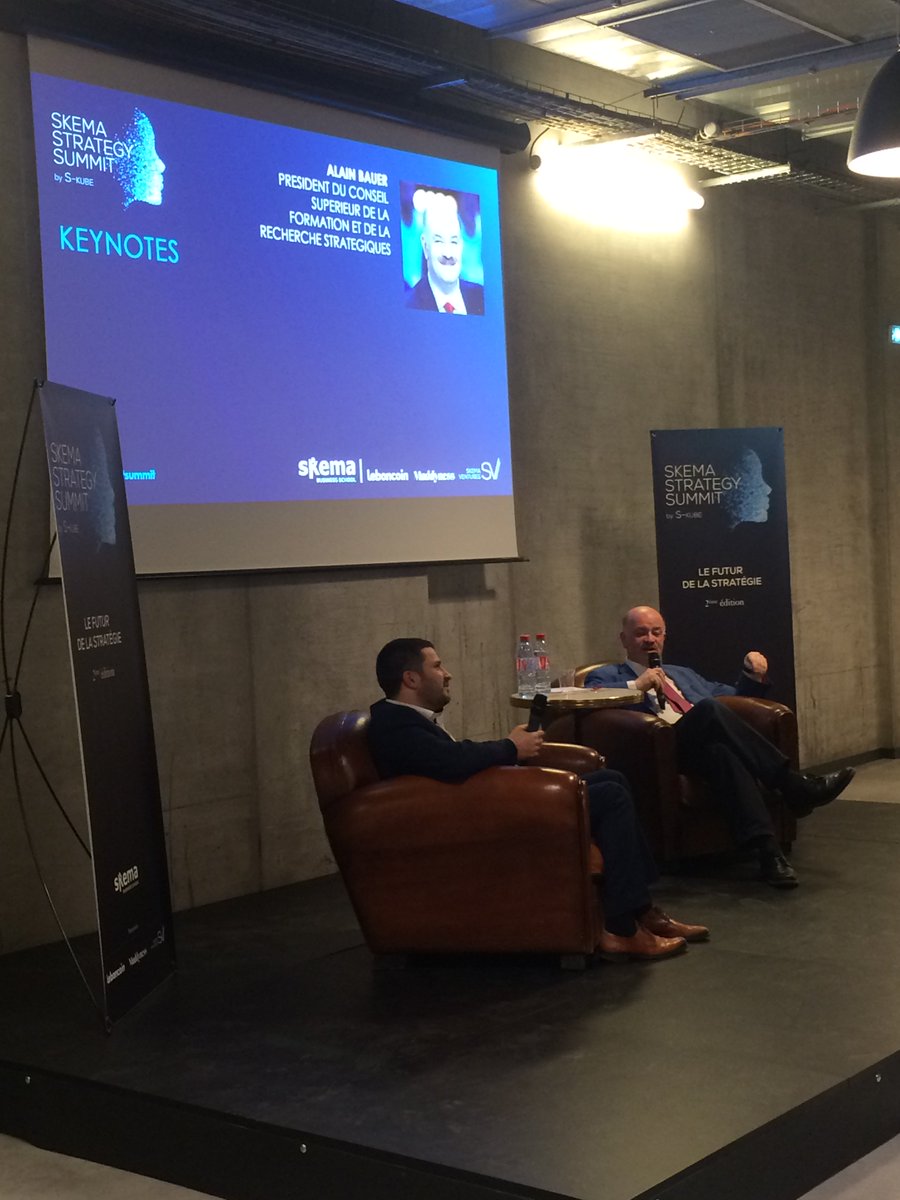[LIVE] Alain Bauer, Président du Conseil Supérieur de la Formation et de la Recherche Stratégiques (@CSFRS_Gstratgia) : "Chaque fois que quelque chose de nouveau est créé, nous voulons une liberté absolue" #SKEMA #SKstratsummit