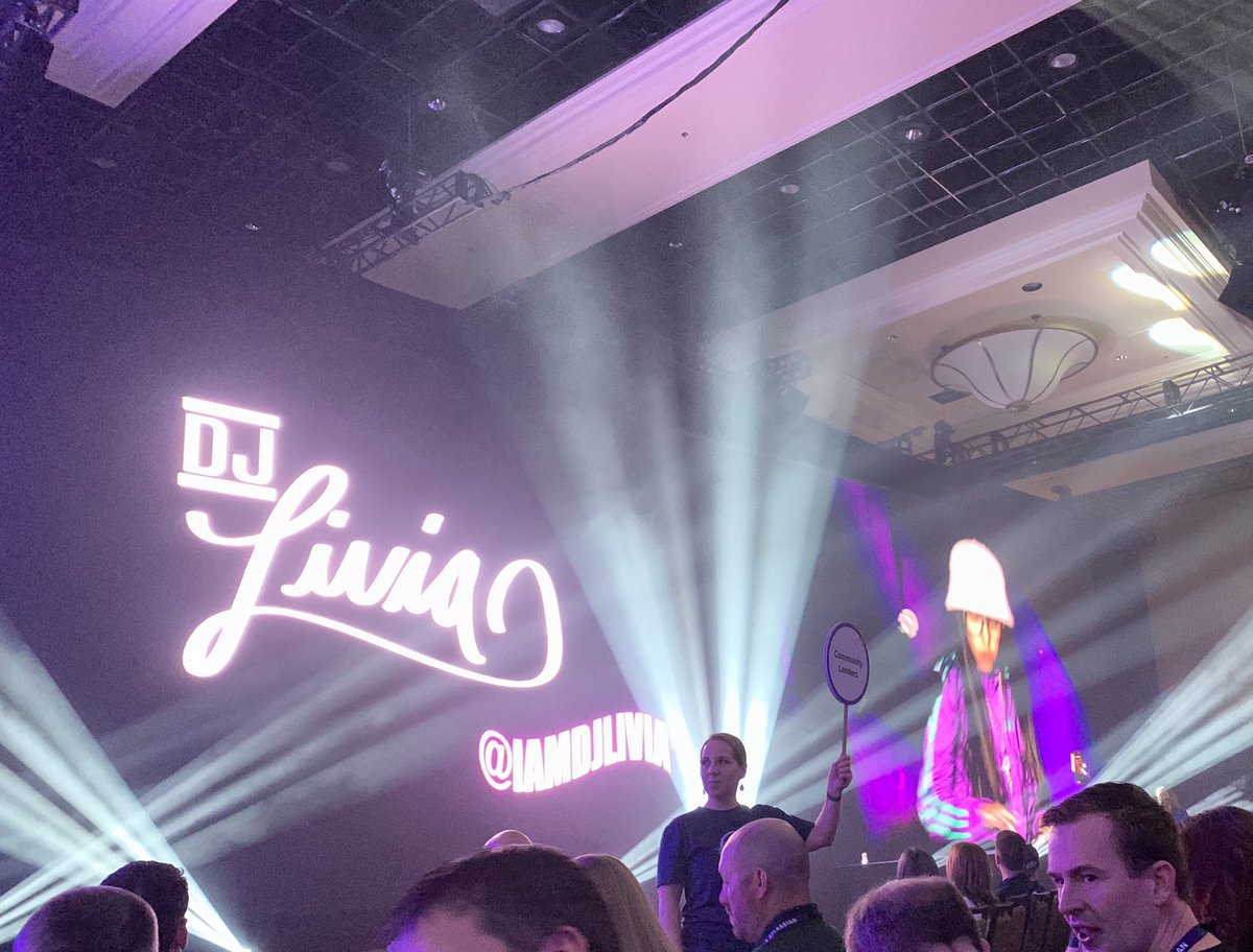dc_aug's tweet photo. Enjoying the mad beats of @iamdjlivia at the last morning of #AlassianSummit https://t.co/QichZQrBUV