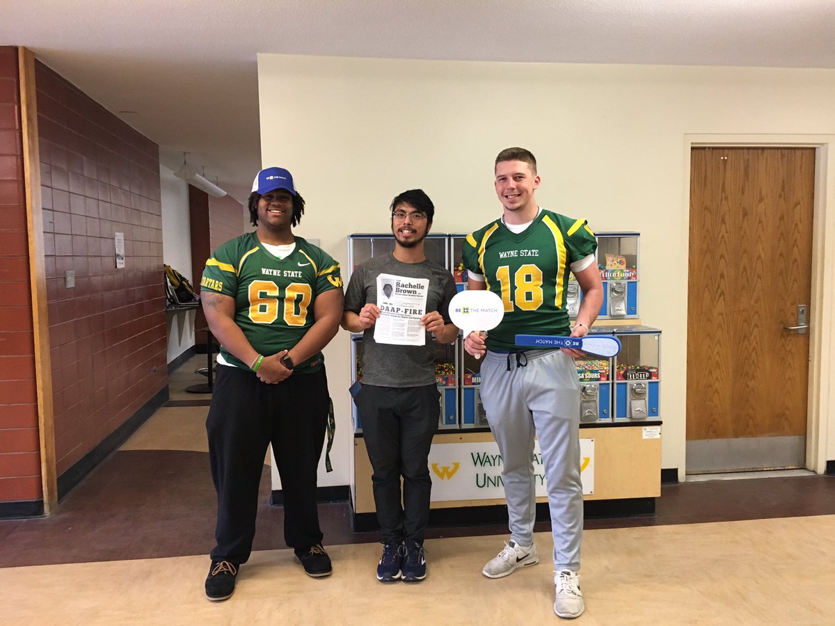 #BeTheMatch <a href="/state_be/">WSU Be The Match</a> <a href="/TalleyBoneMarro/">Andy Talley Bone Marrow Foundation</a> @Jake_AmRhein