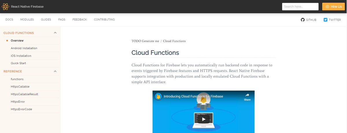 elliothesp's tweet image. Progress on the @rnfirebase docs front 😌versioned markdown being generated with @gatsbyjs, along with each module reference automatically generated from @typescriptlang 🥳 looking forward to getting this out to the public #javascript #rnfirebase