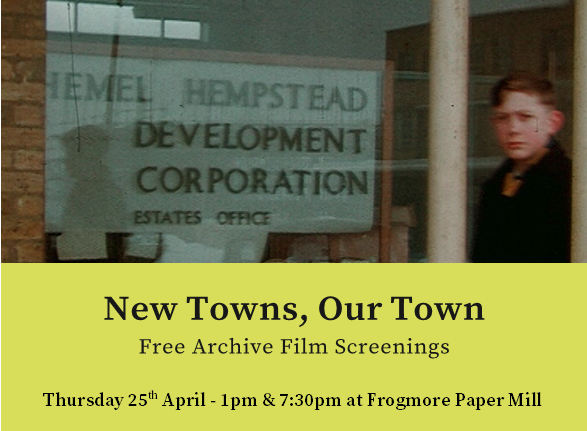 FrogmoreMill's tweet photo. We have another opportunity to show the archive footage film ‘New Towns, Our Town’ on Thursday 25th April which documents the development of Hemel Hempstead New Town in the 50s and 60s. 1pm & 7:30pm, free entry
@FilmHubSE @HeritageFundUK #visitherts #ukheritage #frogmorepapermill https://t.co/XjVPBVe7hq