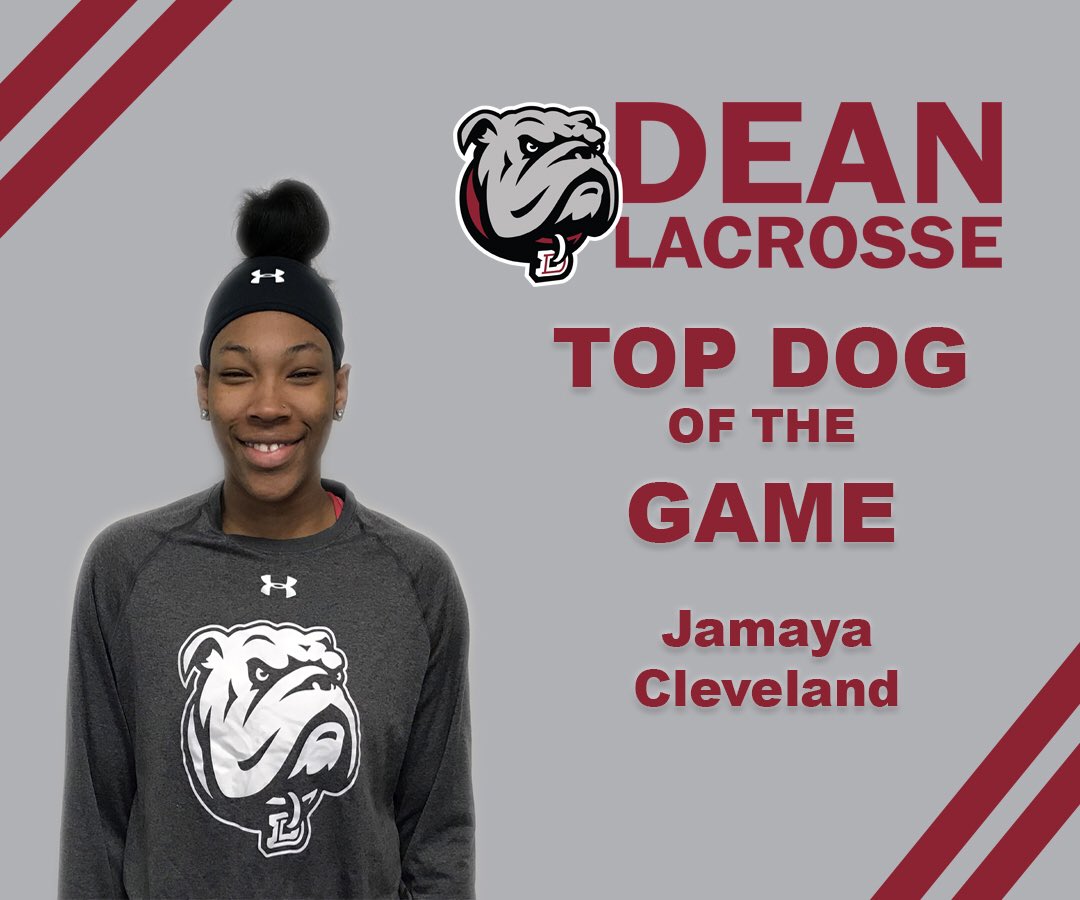 deanwlax's tweet photo. Jamaya Cleveland again takes Top Dog 🐶 honors for her 21 saves in yesterday’s loss. Congrats! #AllIn #BeLikeGeorge https://t.co/gRkPiYgSEy