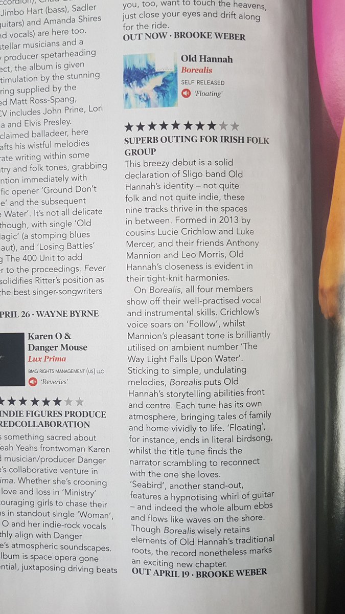 Ah cheers <a href="/hotpress/">Hot Press</a>! Our first album review is in 🤗 8/10