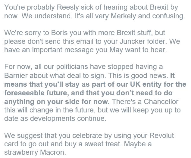 MAMFstore's tweet photo. Thanks to @RevolutApp - that's made my day 🎉 #Revolut #Brexit https://t.co/DkSzfpJbNj