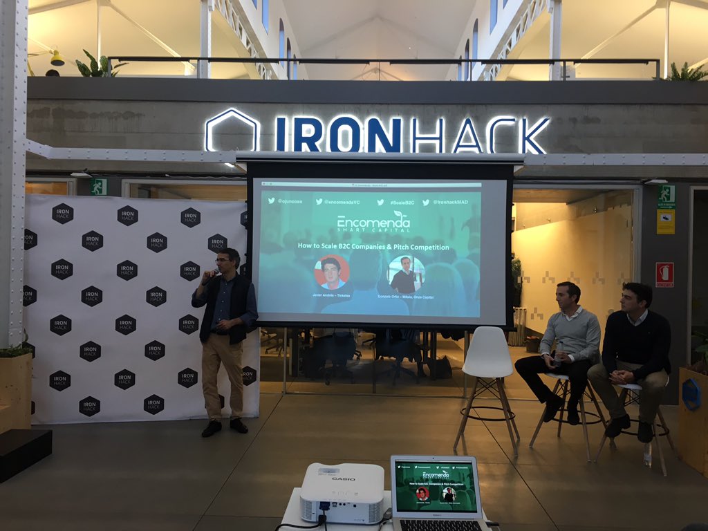 EncomendaVC's tweet photo. Empezamos nuestro #ScaleB2C de la mano de @ojuncosa y los co-fundadores de @mitula_int y @ticketea en @IronhackMAD. https://t.co/Dm2nQ7NeTf