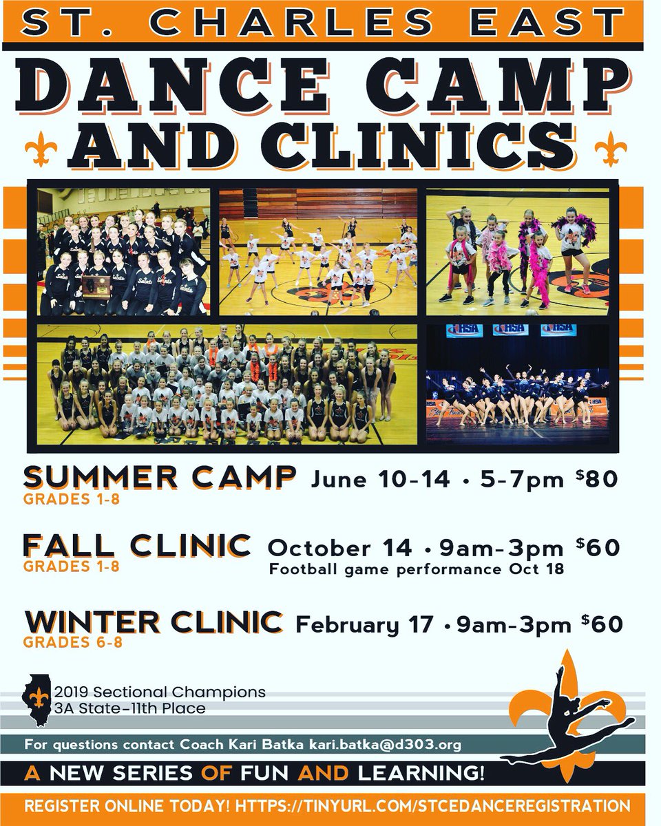 Come join your lovely Saints Dancers at our kids dance camp and clinics this year!!! 💃🏼