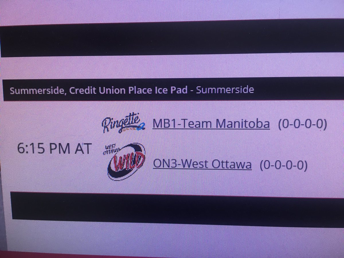 MagicAARingette's tweet photo. U16AA Championship rounds at the 2019 CRC’s will begin today. Team Toba  will draw ON3-West Ottawa. Catch the webcast at https://t.co/wS79r5yu6t
⁦@MBRingette⁩ ⁦@CRC_CCR⁩ ⁦⁦@ringettecanada⁩ ⁦@RingettePEI⁩ ⁦@SeeWhatSheCanDo⁩ ⁦@2019CRC⁩ https://t.co/Wj2Za9F2Lc