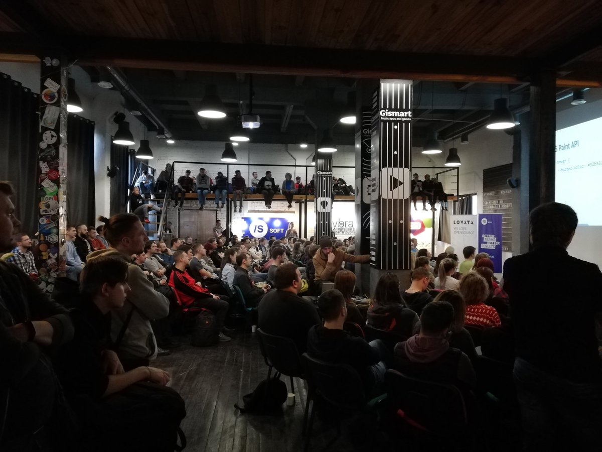 lautsevich's tweet image. Yet another #MinskCSS meetup. About 200 attendees! Wow! 😲