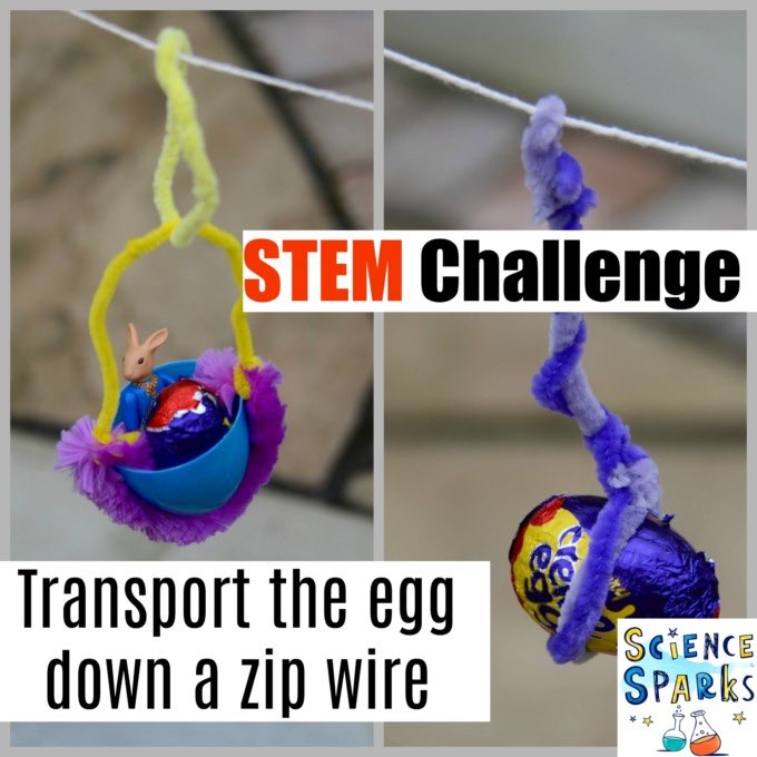 MrsMenicucci's tweet photo. Next week’s STEM challenge:
Build a harness to safely transport a small egg down a zip wire. ⁦@RHopkinsps⁩ https://t.co/SqGai5zljl