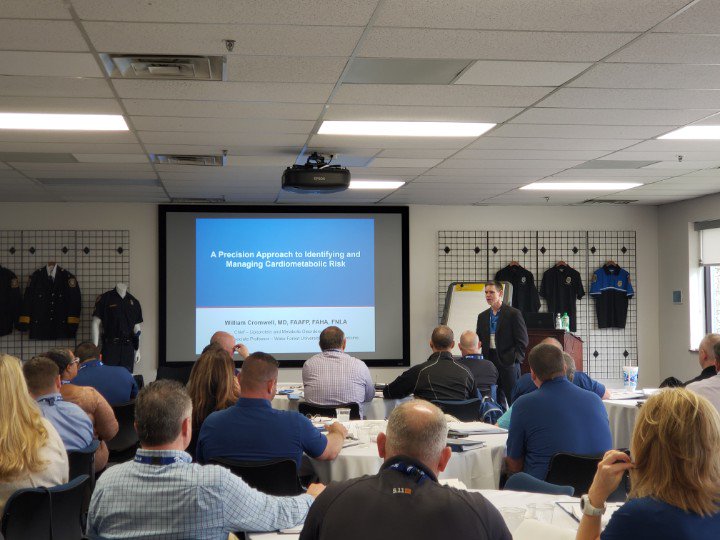 TRANSFORM  Day 4 making a difference with the team from Speciality Health and Wellness. Dr. Willam Cromwell discussing how we can #transformle health by understanding Cardio-Metabolic Disease and its effect on First Responders.