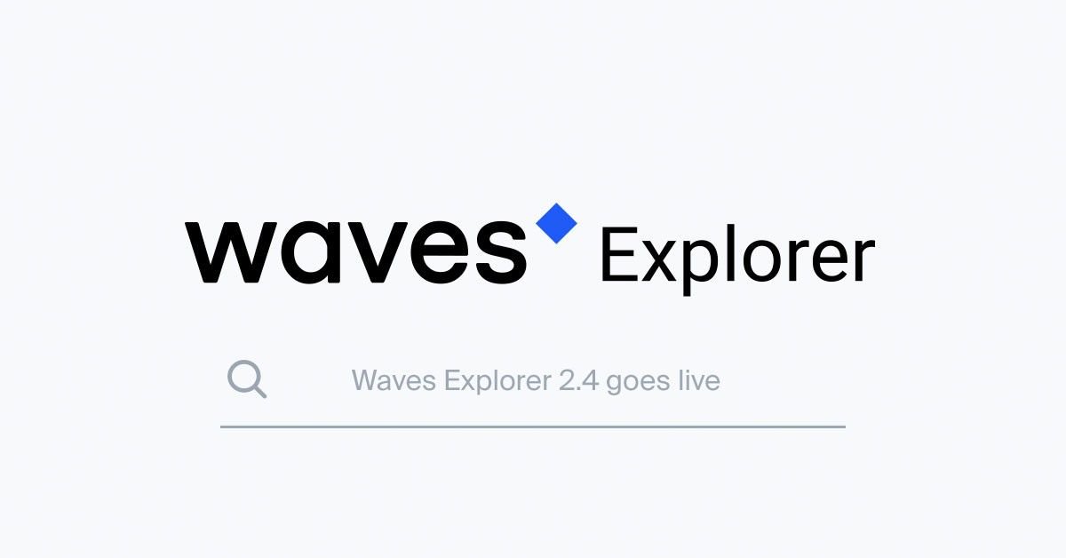wavesprotocol's tweet image. We’ve just released a new version of Waves Explorer!
Waves Explorer 2.4 is packed with Script invocation support, performance improvements and minor bug fixes. #waves $WAVES
Check out the update: wavesexplorer.com