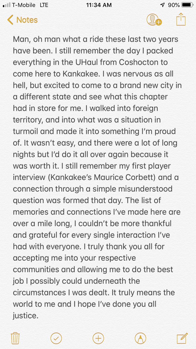 SirBrockNetter's tweet image. Thank you Kankakee and the entire sports coverage area for everything! I won’t forget any of you.
Next week is my final week in Kankakee before starting a new chapter.
The time has come for me to go back to Southern Ohio. Much love!
