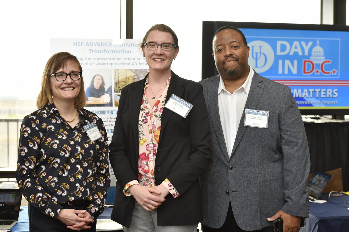 Proud to be part of #UDDayinDC, where we had the privilege of sharing our work to recruit and retain underrepresented #UDel faculty in #STEM, social &amp; behavioral sciences. #NSFADVANCE
