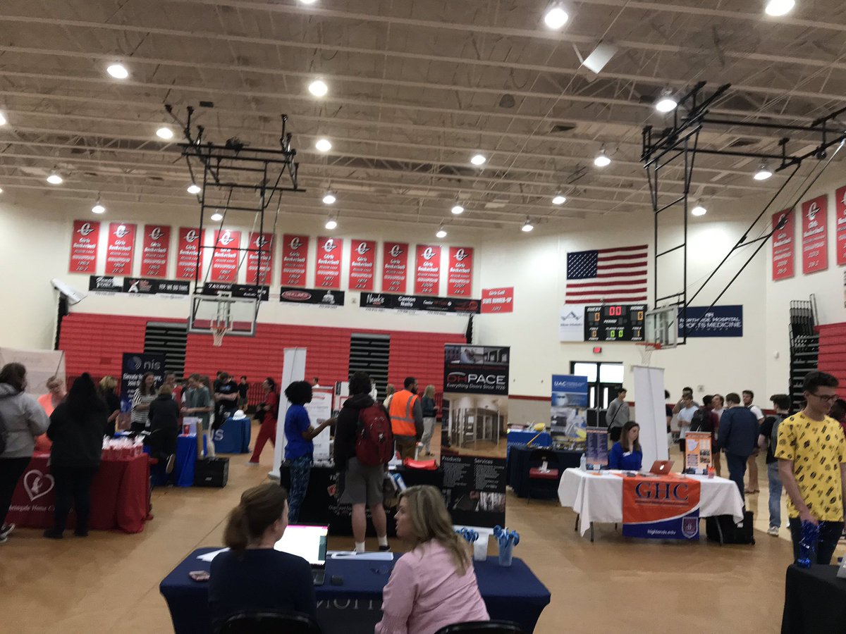 The CHS Job Fair is in full swing! We have lots of incredible vendors here to help our student prepare for the future. <a href="/CHS_Warriors/">Cherokee HS Warriors</a> <a href="/CherokeeSchools/">Cherokee Co. Schools</a>