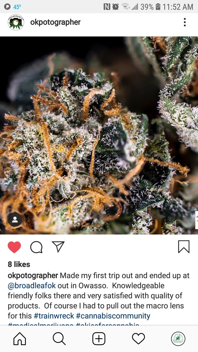 BroadleafOK's tweet photo. Thanks for stopping by @okpotographer 
#cannabiscommunity #oklahomacannabis 
#trainwreck https://t.co/85rkKi1EaQ