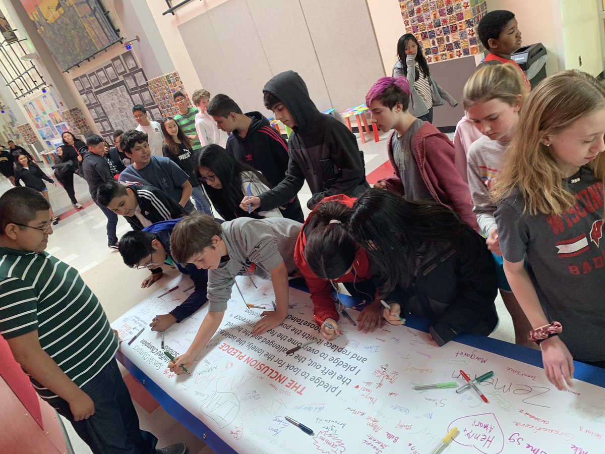 KMSEurith's tweet image. Our students are excited about tomorrow! It’s going to be an INCLUSION  REVOLUTION with ESPN and Special Olympics at Kenmore Middle School
#WeChooseToInclude
@APSVirginia @APSKenmore @KMSEurith 
@APS_SpecEduc @KenmorePTA @APSHPEAthletics @ArlingtonSEPTA