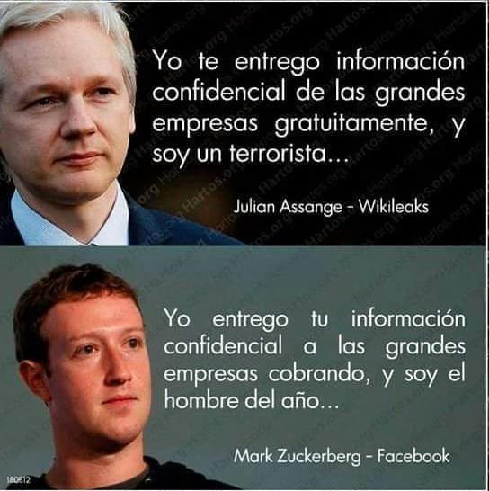 Nos comparten esta imagen, ¿Qué piensan ustedes? 🤔 
#Assange