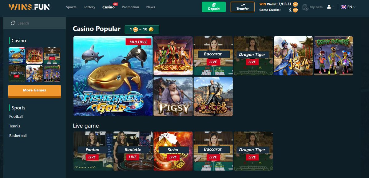 WinsfunOfficial's tweet photo. We are very happy to announce that our Casino platform has just opened !!
We have several gun games and Live Casino !!
Go have a look at it, you should love it ! https://t.co/dsyNiVnWhv