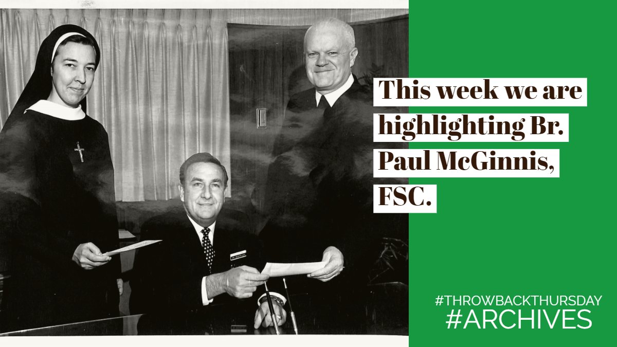 lewisulibrary's tweet photo. Br. Paul McGinnis, FSC was Lewis' first Brother President and is pictured here with Sr. Mary, then Treasurer of the College of St. Francis, and Mr. Daniel Newhaller, a local representative of the Sears Foundation." #ThanksFSC #TBT #teamlewislibrary #lewisu https://t.co/kdftjC3pZH