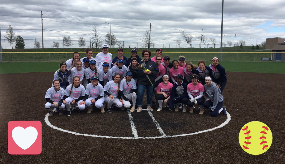 GEHS AD secretary Pam Gartner honored by @GEHSBlazers and @OWLSoftball #CancerControlMonth #firstpitch #SunflowerLeagueStrong #Survivor