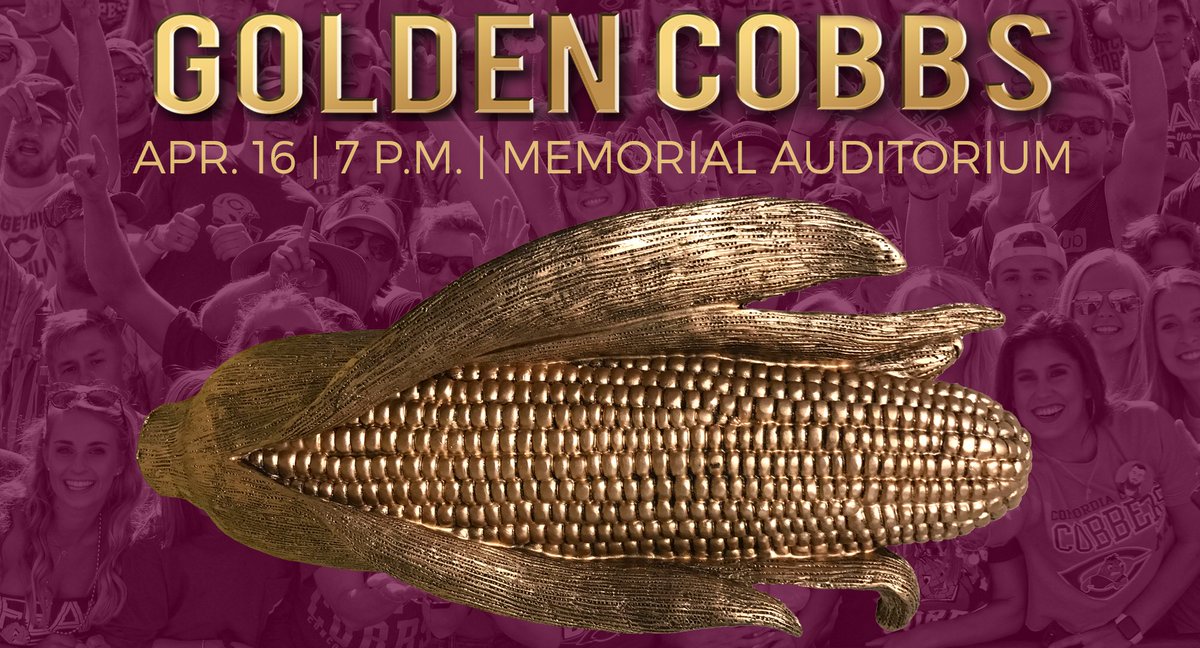CobberSID's tweet photo. GOLDEN COBBS VOTING NOW OPEN! Forced to stay inside because of the weather? Get busy by voting for this year's Golden Cobbs awards. This year's ceremony is on Tuesday, Apr. 16 at 7 p.m. in Memorial Auditorium.
Vote Here: https://t.co/P3CSztIBrd https://t.co/uf5aImJ0z8
