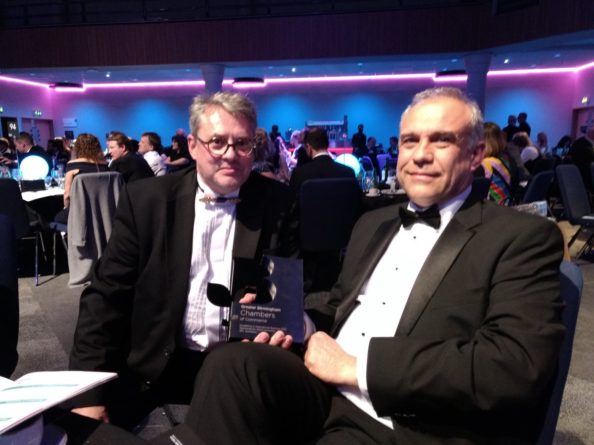 We won! 🎉 Thanks to <a href="/GrBhamChambers/">GreaterBhamChambers</a> for the Excellence in International Business award #GBCCAwards19