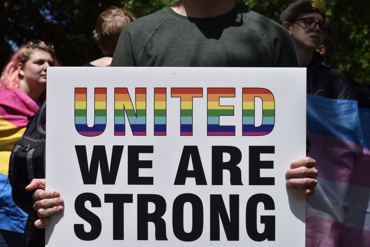 bayswanto's tweet image. Students responded to the street preachers signs with some of their own.