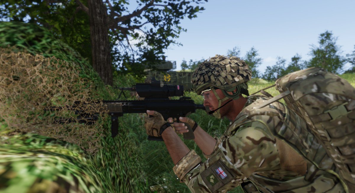 20XMilSim's tweet photo. Section in defence #Arma3 #MilSim #ArmdInf #FV510 @Arma3official https://t.co/DLwkRXDDam