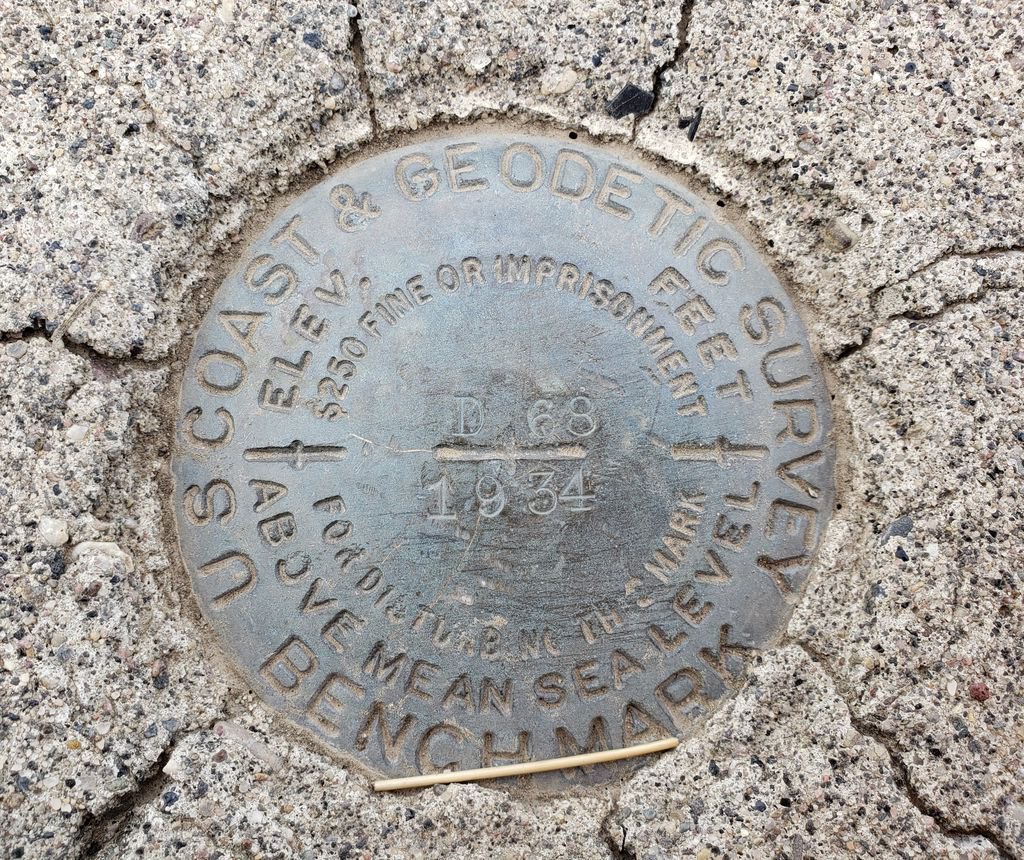 208_Surveys's tweet photo. This US Coast &amp; Geodetic Survey Benchmark monument was set in 1934 near Twin Falls, ID.  It's embossed with the warning "$250 Fine or Imprisonment For Disturbing the Mark". Pretty hefty penalty, especially back then. 
#landsurvey
#accuratesurvey

https://t.co/oNfzMXD2UF https://t.co/zlq99B4r5J