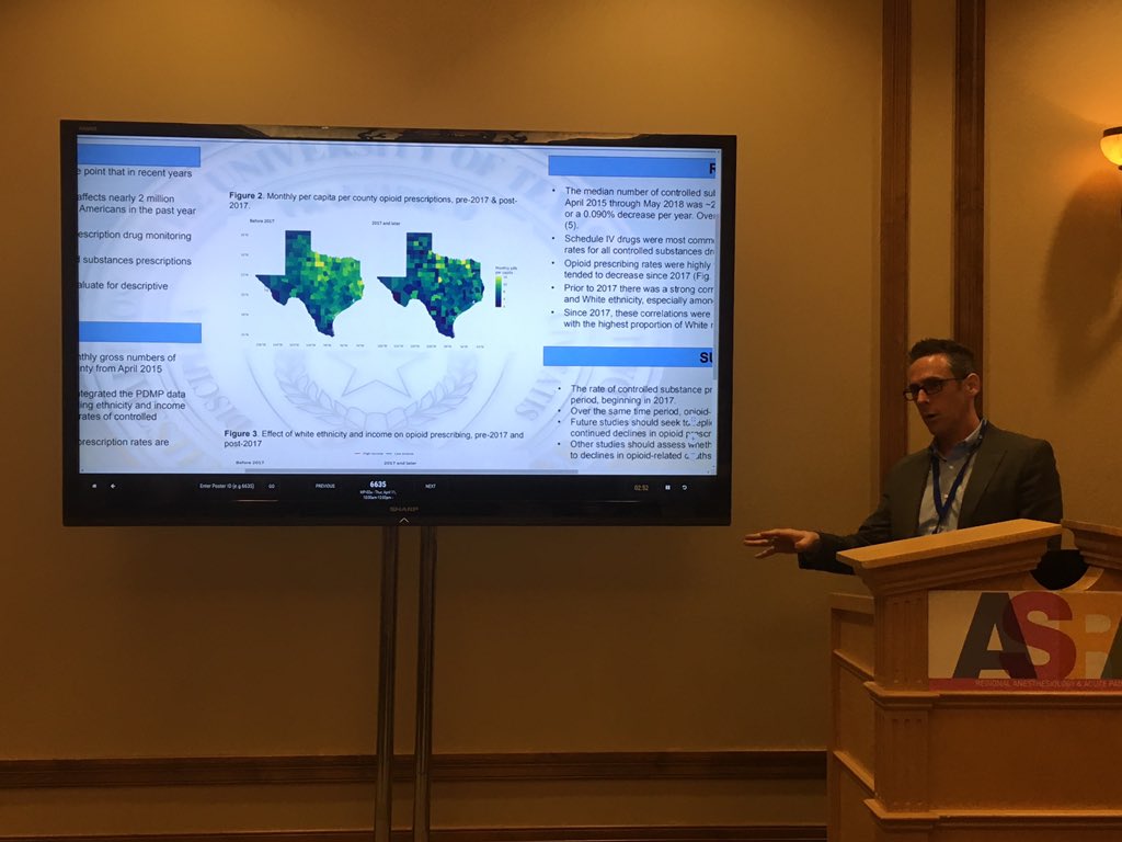 Are we starting to turn the corner? Texas data shows lower opioid prescriptions since 2017. @n8v_txn @EMARIANOMD @KiJinnChin @dr_rajgupta @Kumar_asra @NarouzeMD #ASRASPRING19