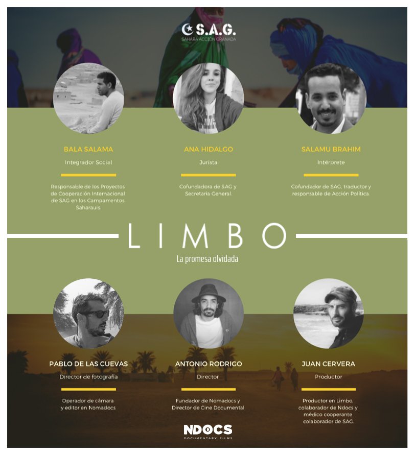 Presentamos al Equipo de Limbo, la promesa olvidada. Gracias a los compañeros Saharauis que nos han acompañado durante el rodaje en los Campamentos de Refugiados. Por un Sahara libre!